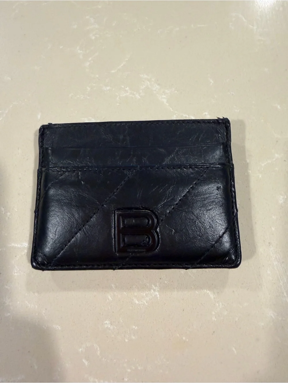 Balenciaga Crush Card Holder Quilted